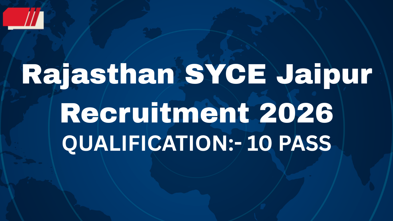 Rajasthan SYCE Jaipur Recruitment 2026