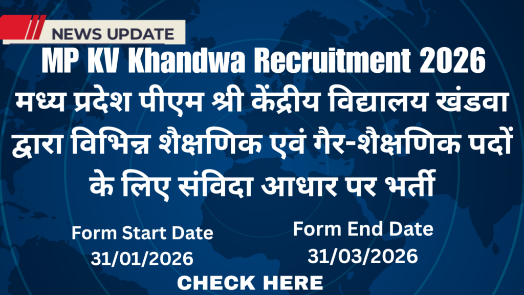 MP KV Khandwa Recruitment 2026