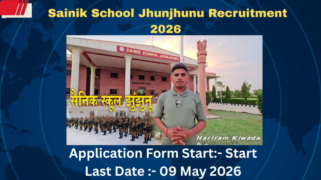 Sainik School Jhunjhunu Recruitment 2026