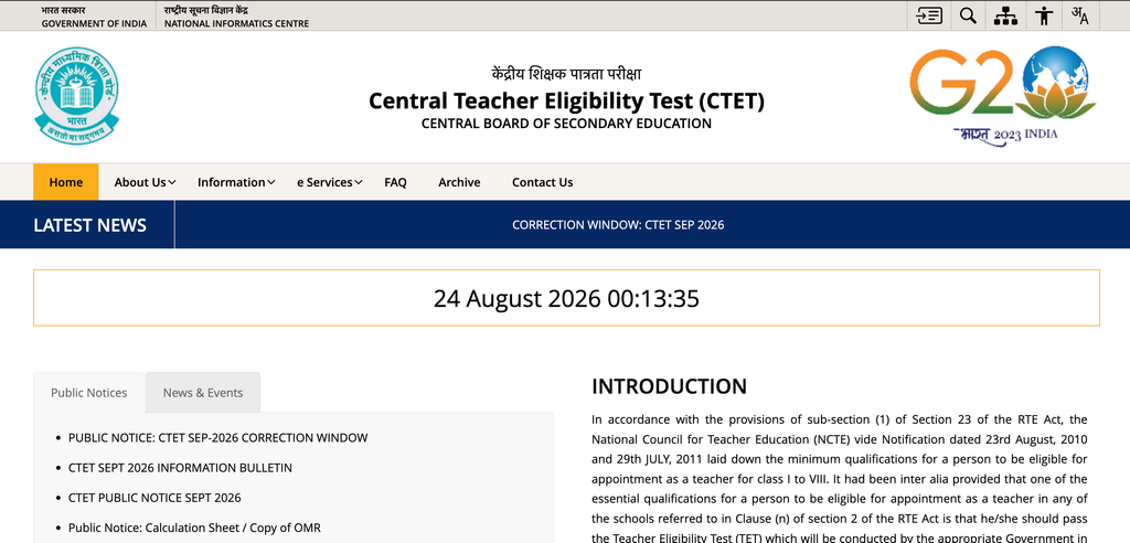 ctet pre admit card and city information slip 2026